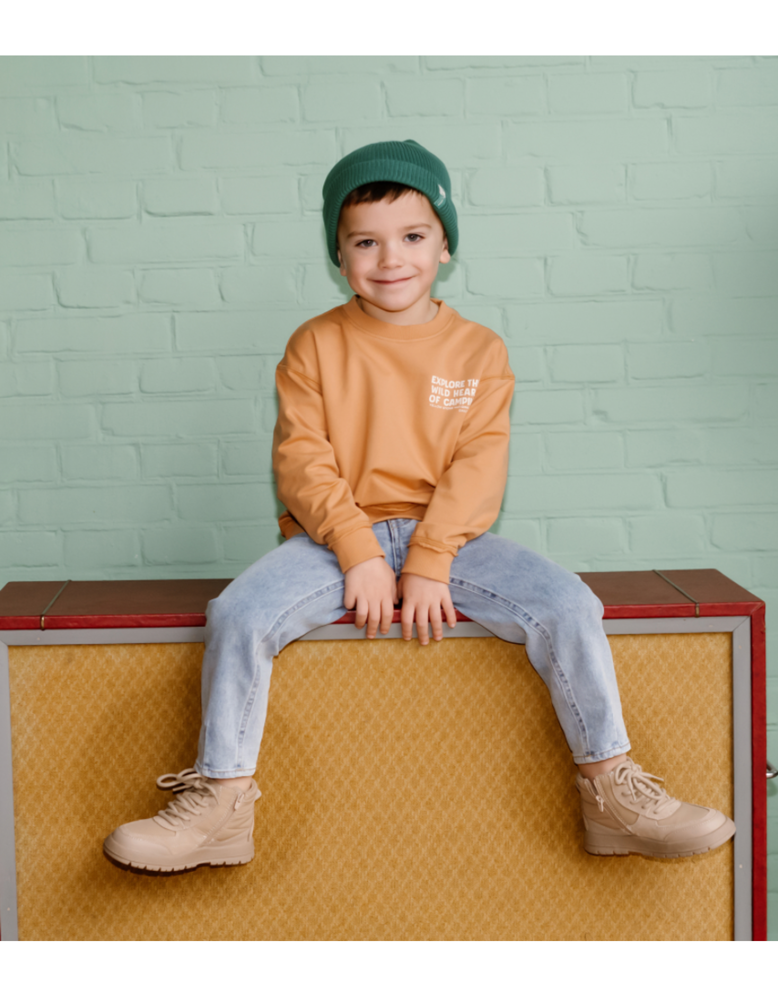 Daily7 Oversized Sweater Backprint Light Chestnut
