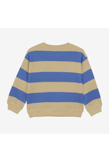 Daily7 Oversized Sweater Big Stripe Dusty Kobalt