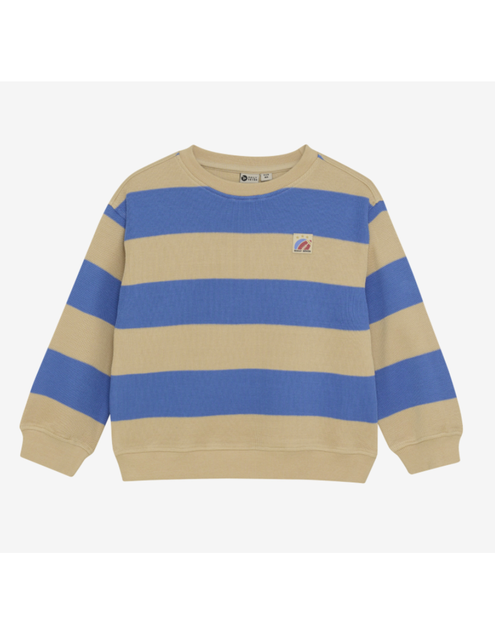 Daily7 Oversized Sweater Big Stripe Dusty Kobalt