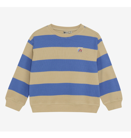 Daily7 Oversized Sweater Big Stripe Dusty Kobalt