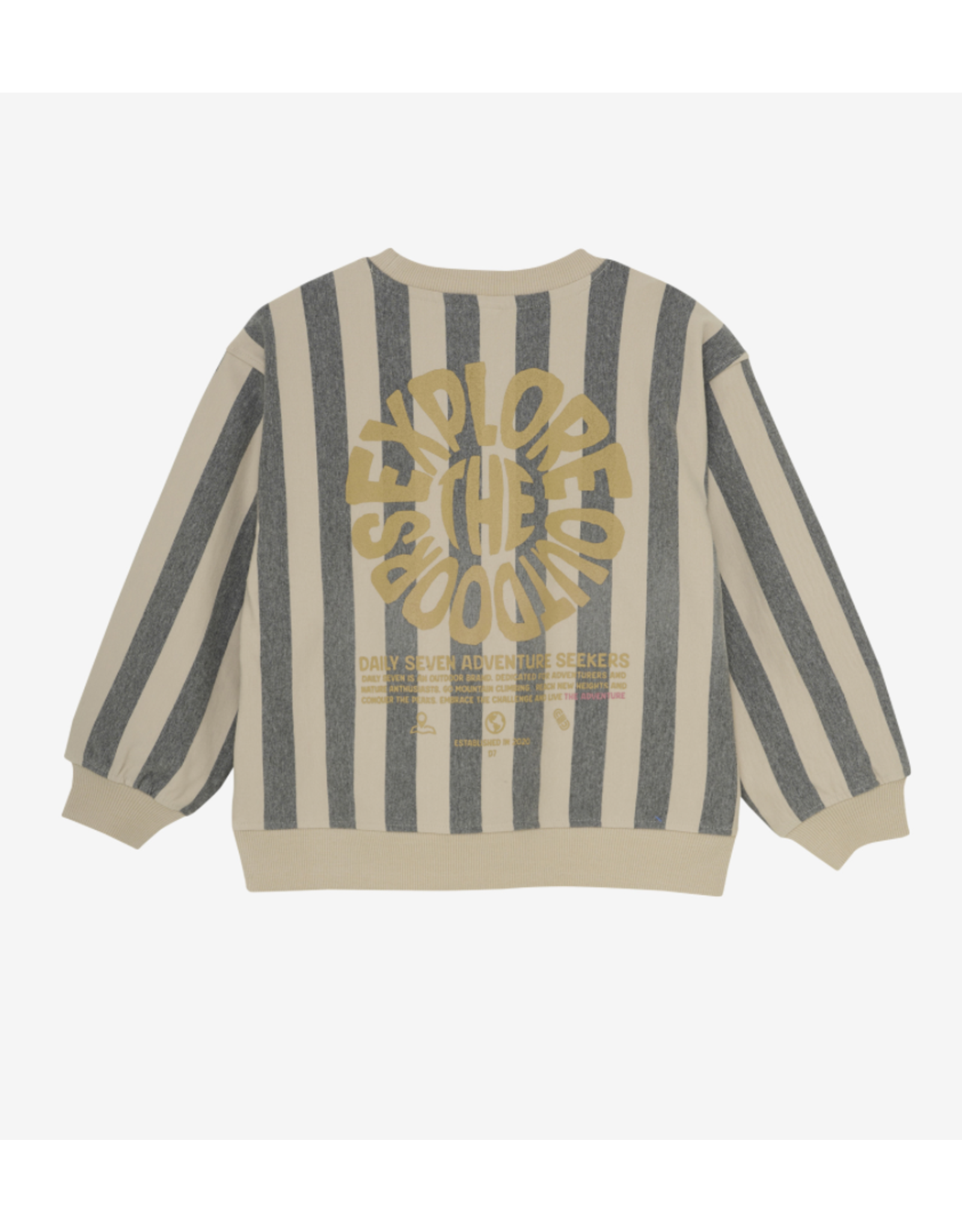 Daily7 Oversized Sweater Stripe Sandshell