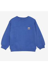 Daily7 Oversized Sweater Textprint Dusty Kobalt