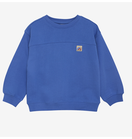 Daily7 Oversized Sweater Textprint Dusty Kobalt