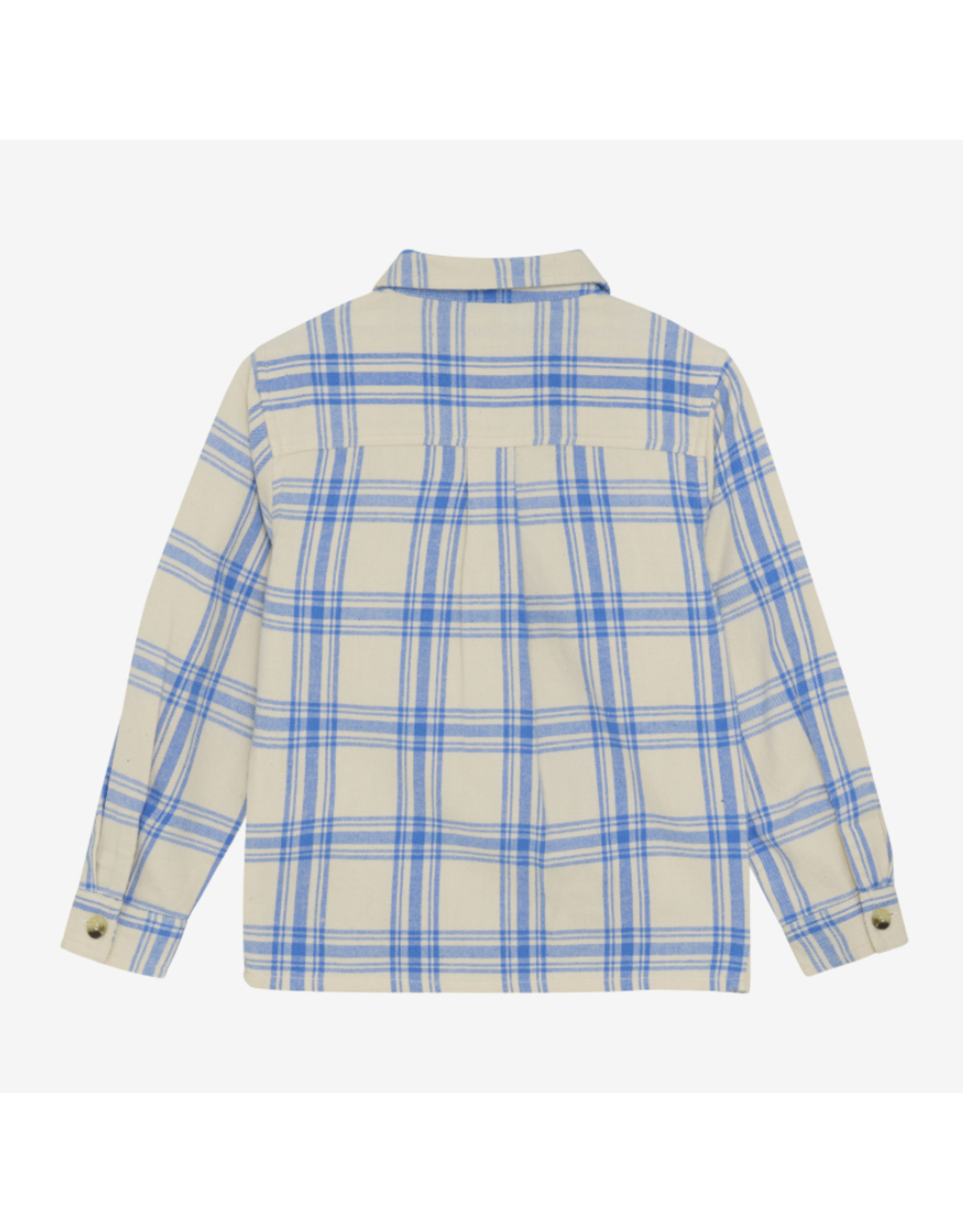 Daily7 Shirt Check Print Dusty Kobalt