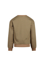Koko Noko Sweater dropped shoulder with crewneck Dark sand