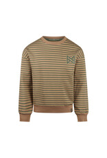 Koko Noko Sweater dropped shoulder with crewneck Dark sand