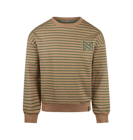Koko Noko Sweater dropped shoulder with crewneck Dark sand