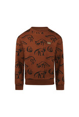Koko Noko Sweater dropped shoulder with crewneck Brown