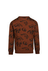 Koko Noko Sweater dropped shoulder with crewneck Brown