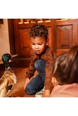 Koko Noko Sweater dropped shoulder with crewneck Brown