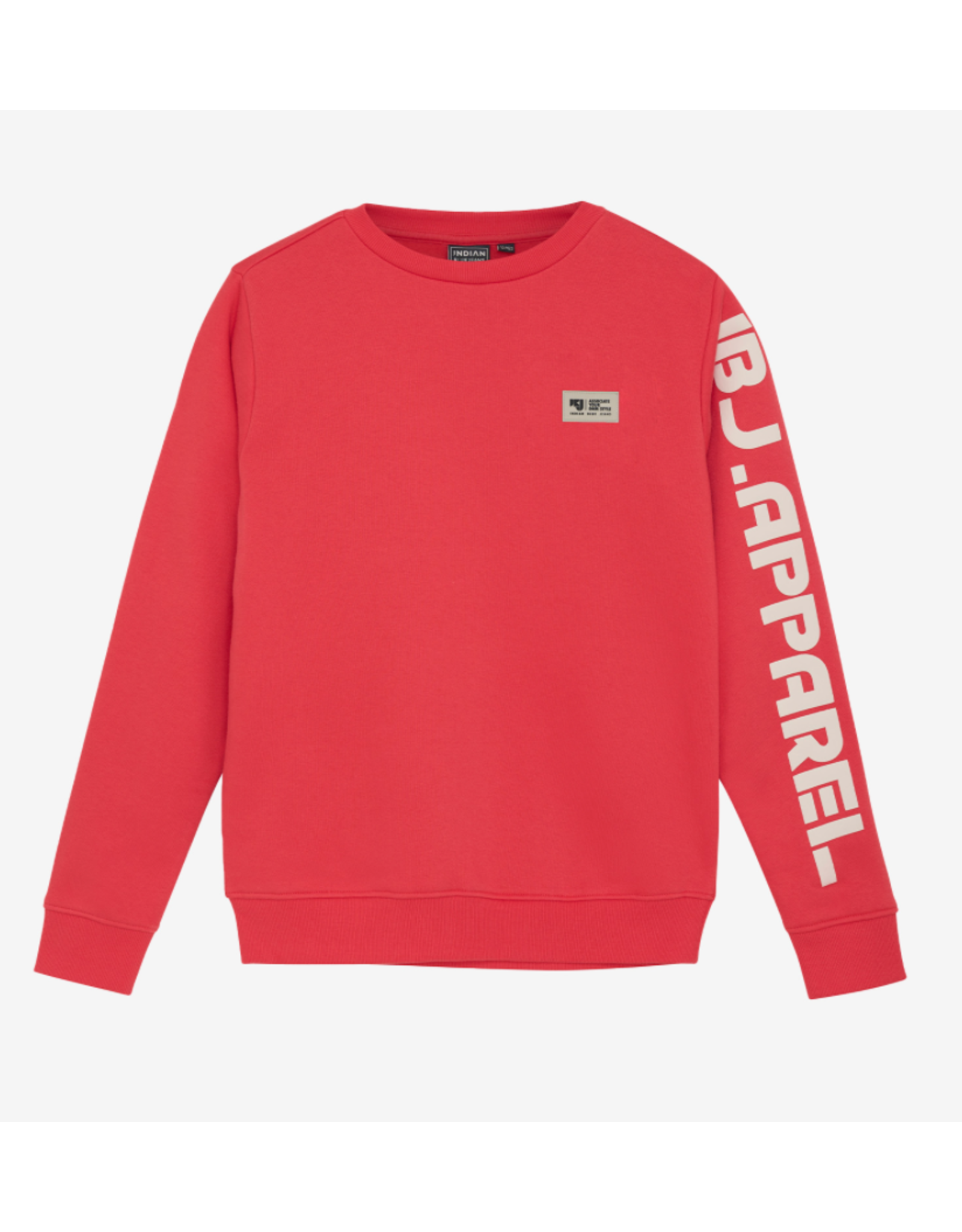 Indian Blue Jeans Sweater Print Sleeve Hibiscus Red