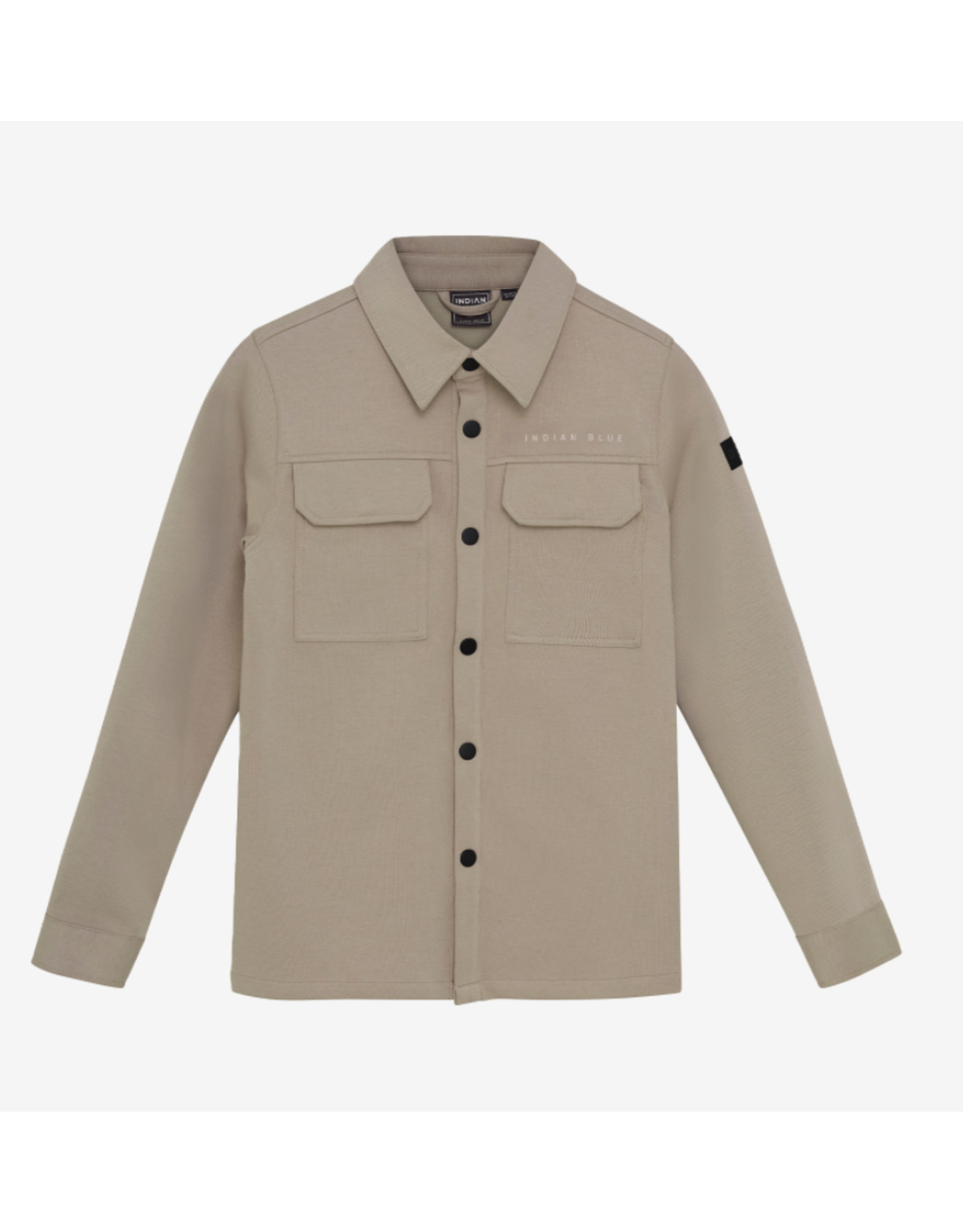 Indian Blue Jeans Shirt Jack Twill Stretch Print Timber Wolf