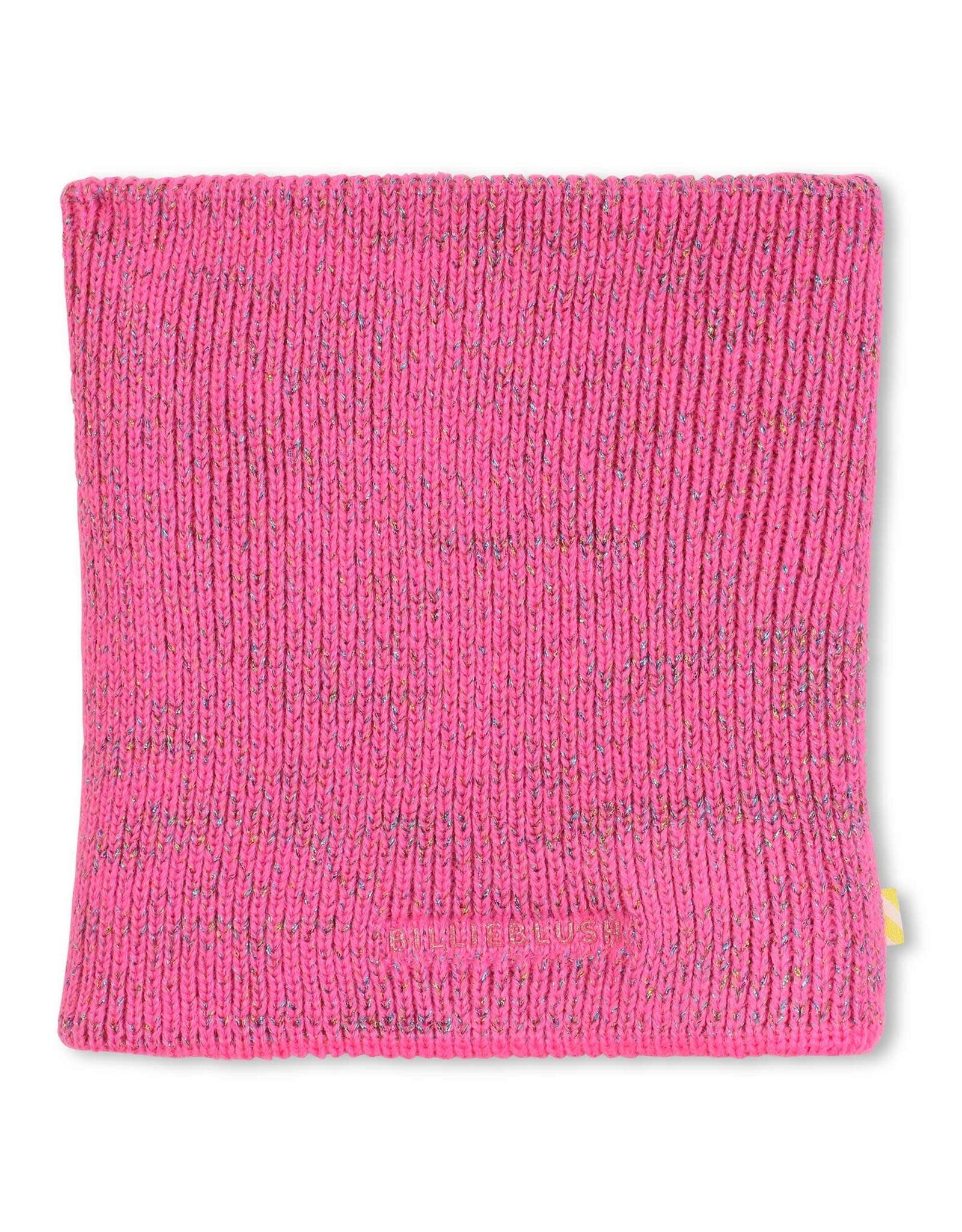 BILLIEBLUSH Snood, knit with metallic aspect thread. ROZE