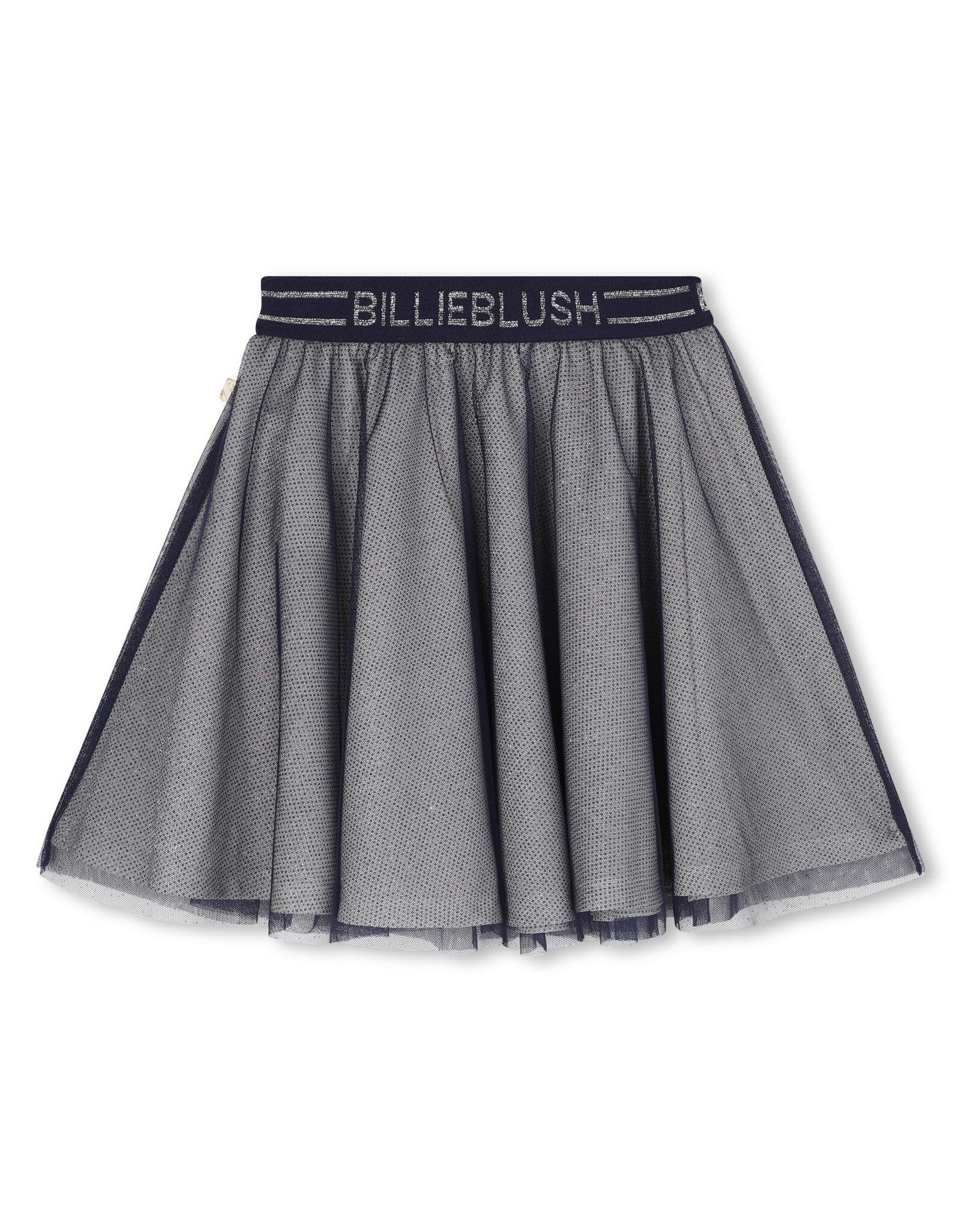 BILLIEBLUSH Skirt with first layer of mesh, then jersey lining with small shiny dots MARINE