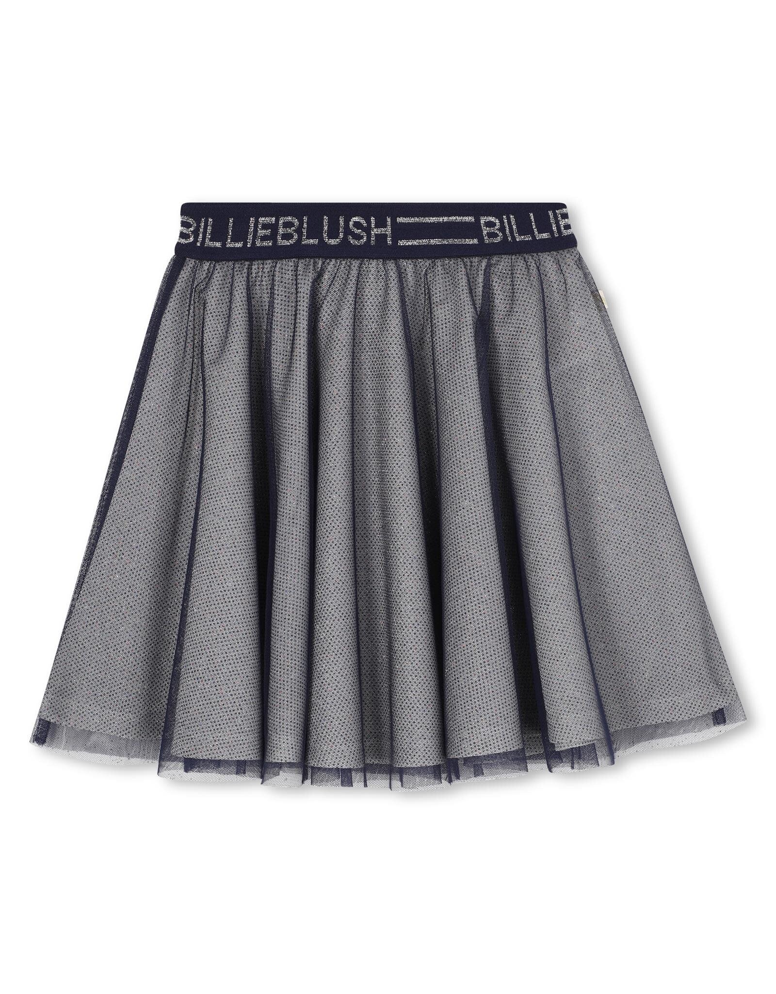 BILLIEBLUSH Skirt with first layer of mesh, then jersey lining with small shiny dots MARINE