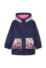 BILLIEBLUSH Raincoat with sequin on hood and two pockets, with transparent material on top, polar fleece lining MARINE