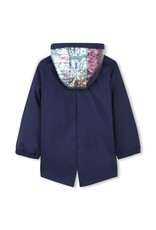 BILLIEBLUSH Raincoat with sequin on hood and two pockets, with transparent material on top, polar fleece lining MARINE