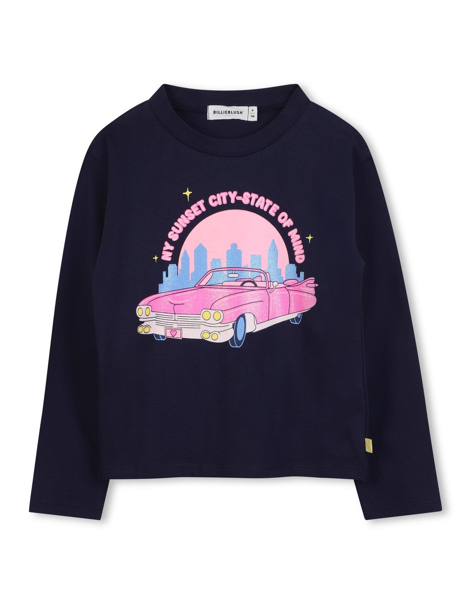 BILLIEBLUSH Jersey tee-shirt in 100% cotton, long sleeves, round neckline Comfort fit MARINE