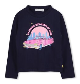 BILLIEBLUSH Jersey tee-shirt in 100% cotton, long sleeves, round neckline Comfort fit MARINE