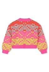 BILLIEBLUSH Jacquard knit sweater with heart motif inside, label ROZE