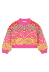 BILLIEBLUSH Jacquard knit sweater with heart motif inside, label ROZE