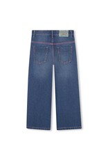 BILLIEBLUSH Denim pants, 5 pockets, embroidered hearts on sides, shiny silicone label on back Baggy cut DOUBLE STONE+BROSSAGE
