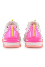 BILLIEBLUSH Athletic sneakers in pearly and iridescent faux leather. Branded print on side WIT