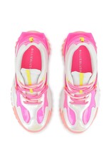 BILLIEBLUSH Athletic sneakers in pearly and iridescent faux leather. Branded print on side WIT