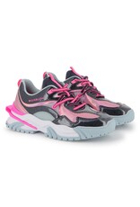 BILLIEBLUSH Athletic sneakers in glitter and iridescent faux leather and mesh. Branded print on side. Bicolor lace fastening. MARINE