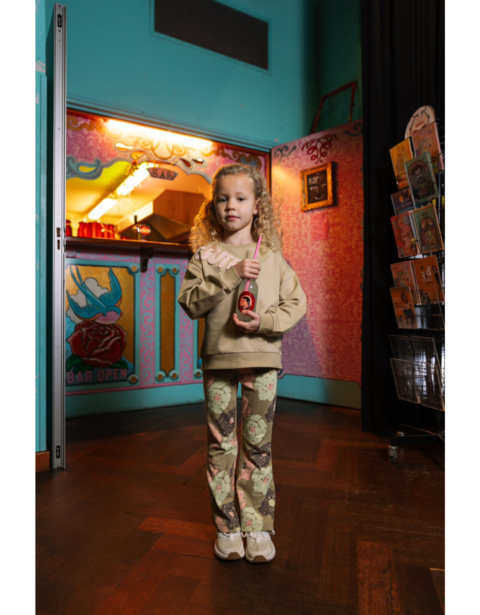 Quapi QW251HOLT AOP Green Flower