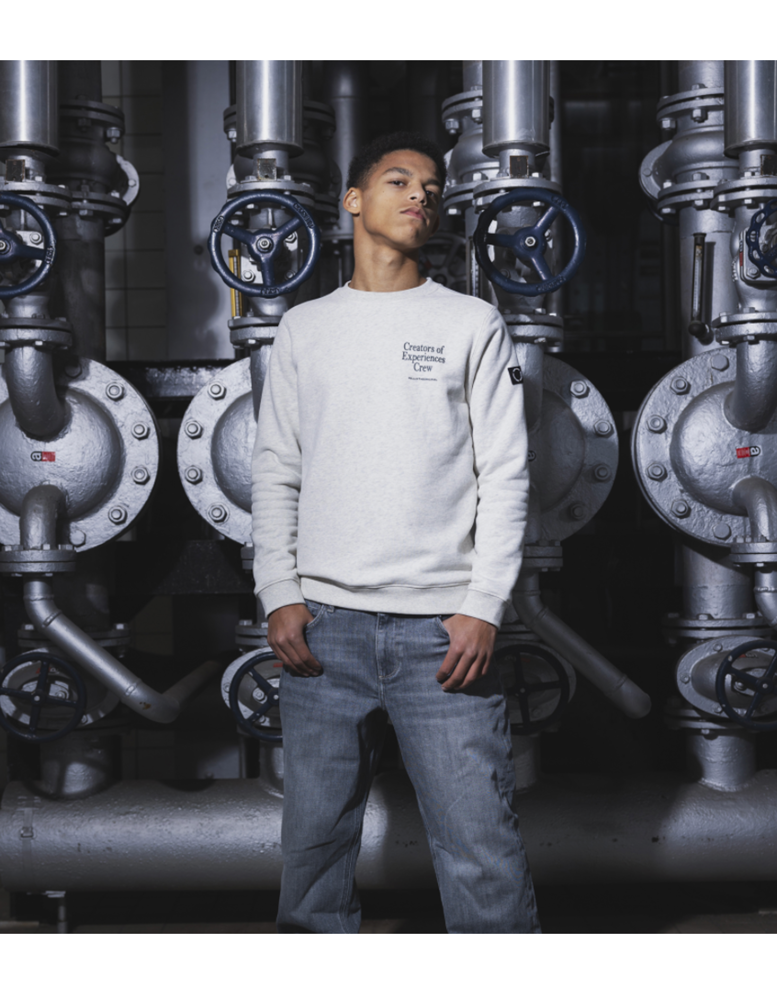 Rellix Sweater Rellix Backprint Fresh Grey Melange