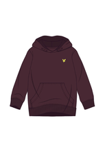 Lyle & Scott Brush Back Pullover Hoodie Z562 Burgundy