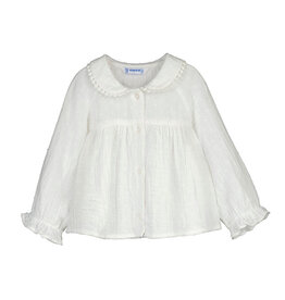 Mayoral plumeti chiffon blouse Cream  w25
