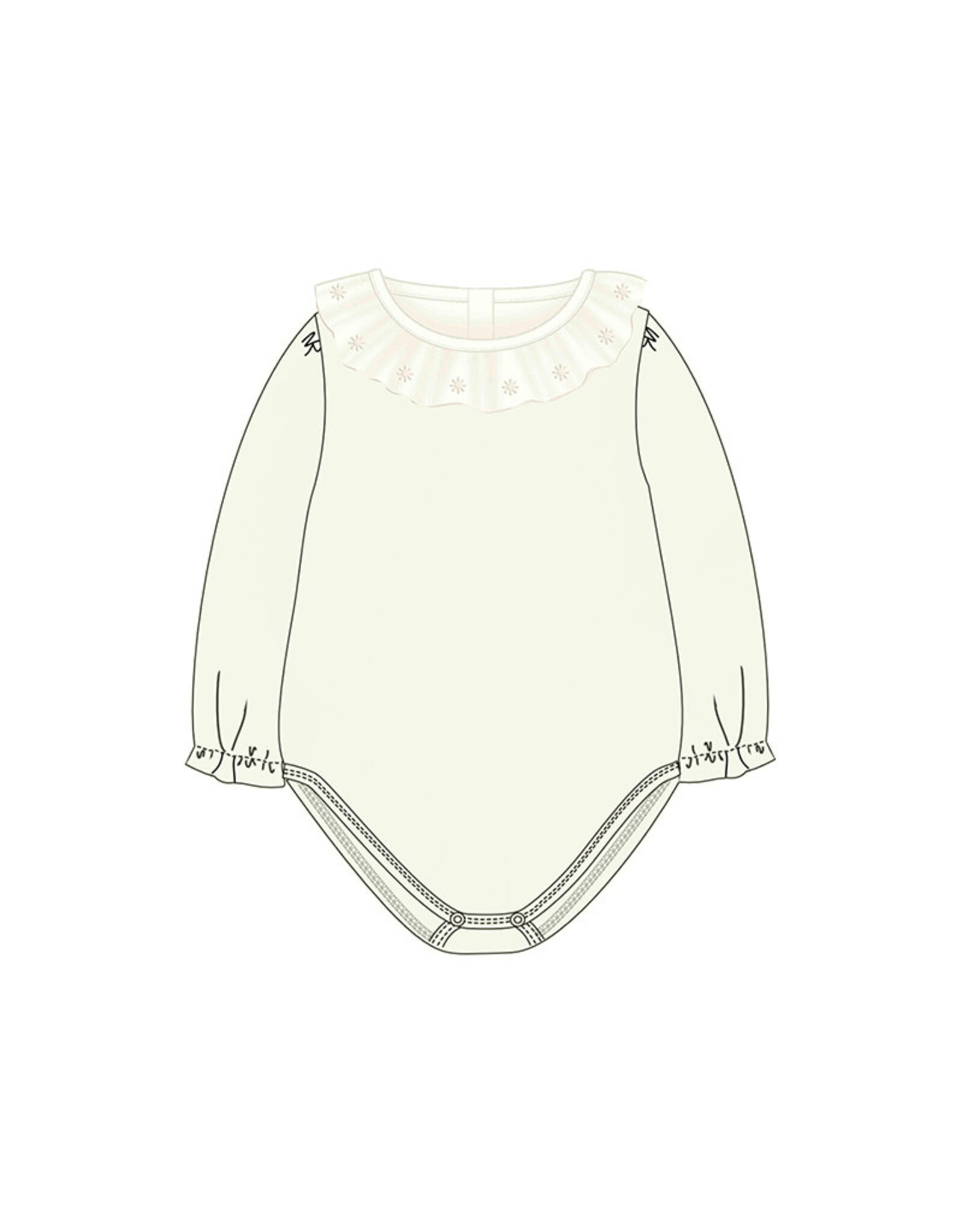 Mayoral Body with embroidered collar Cream   w25