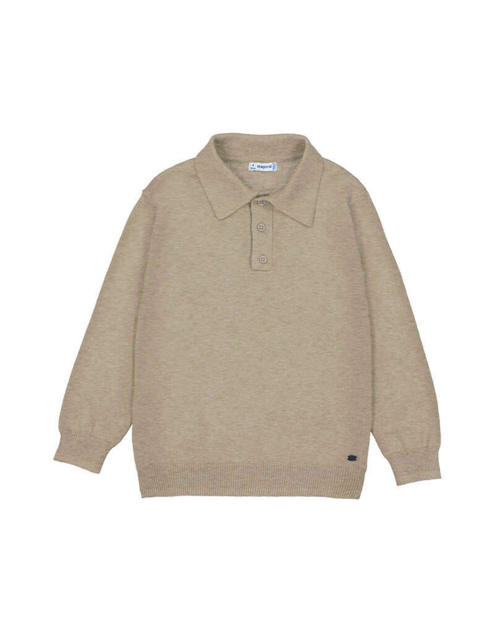 Mayoral L/s knit polo Chai w25