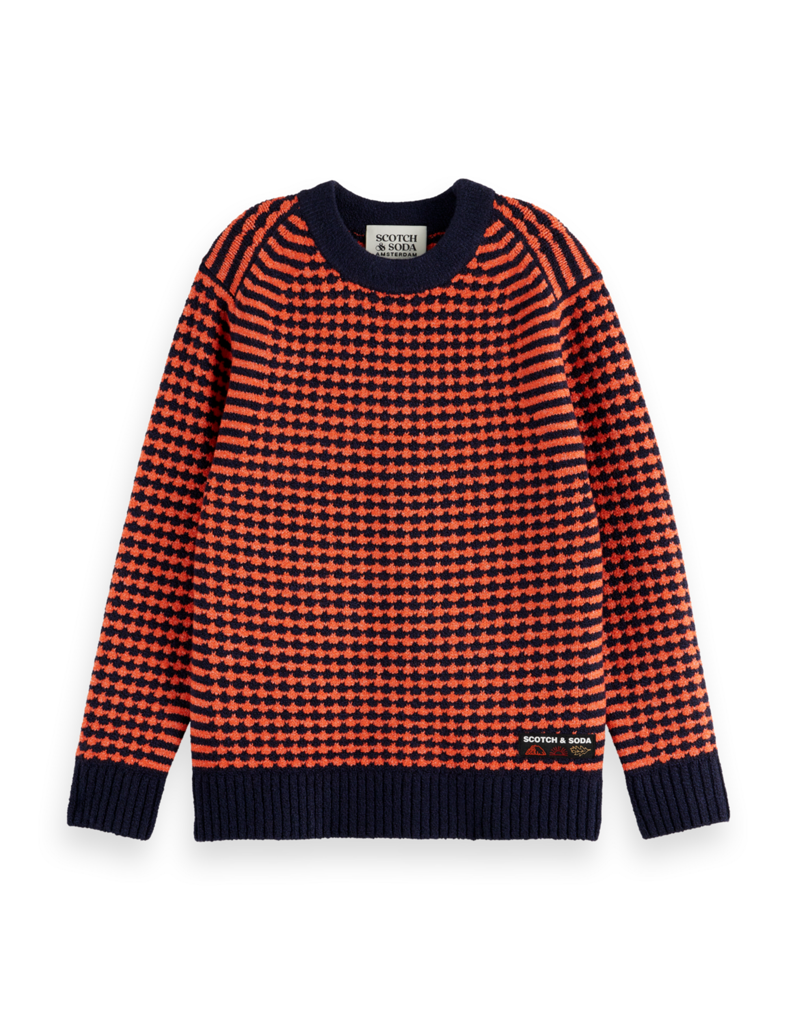 Scotch & Soda Regular-fit chenille pullover NAVY