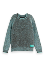 Scotch & Soda Regular-fit contrast raglan-sleeve pullover DARK GREEN