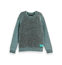 Scotch & Soda Regular-fit contrast raglan-sleeve pullover DARK GREEN