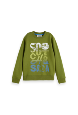 Scotch & Soda Regular-fit sweatshirt with front artwork DARK GREEN