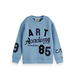 Scotch & Soda Loose-fit placed artwork sweatshirt NAVY
