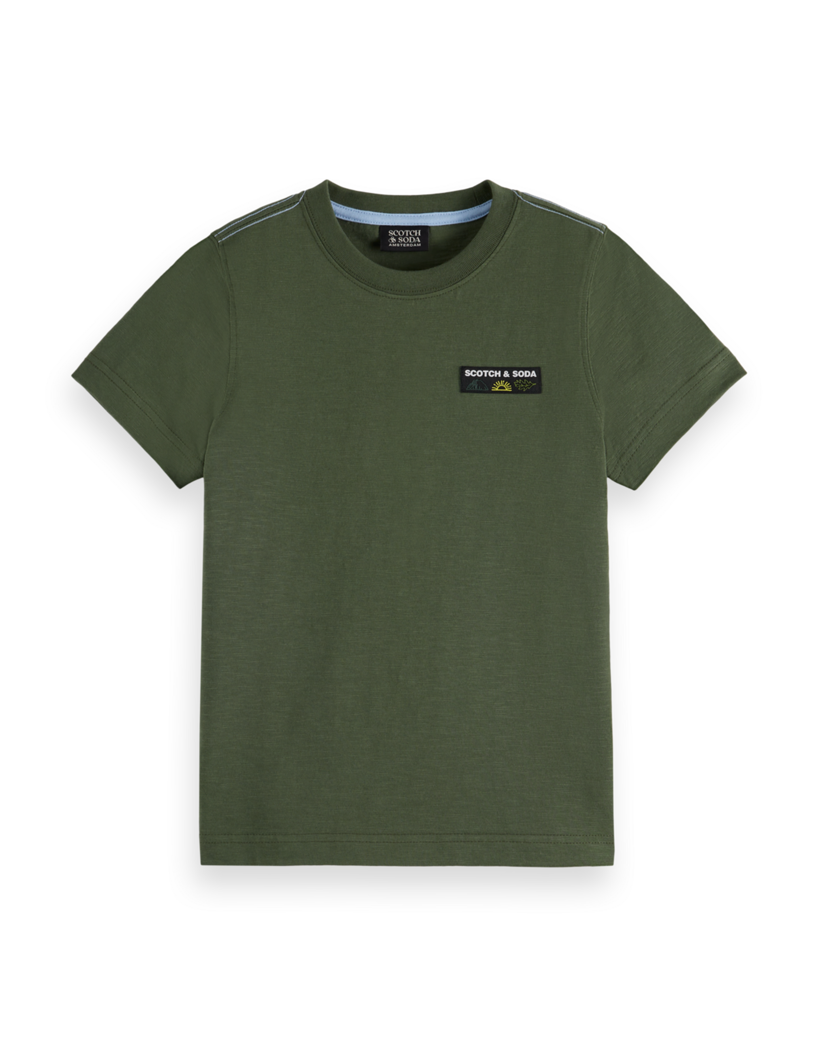 Scotch & Soda Regular-fit t-shirt with back artwork DARK GREEN