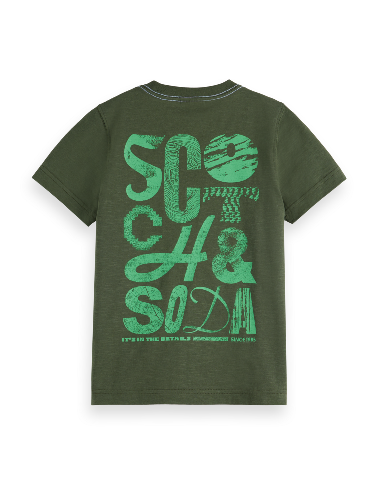 Scotch & Soda Regular-fit t-shirt with back artwork DARK GREEN