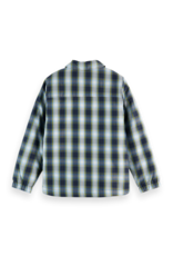 Scotch & Soda Padded checked shirtjacket DARK GREEN