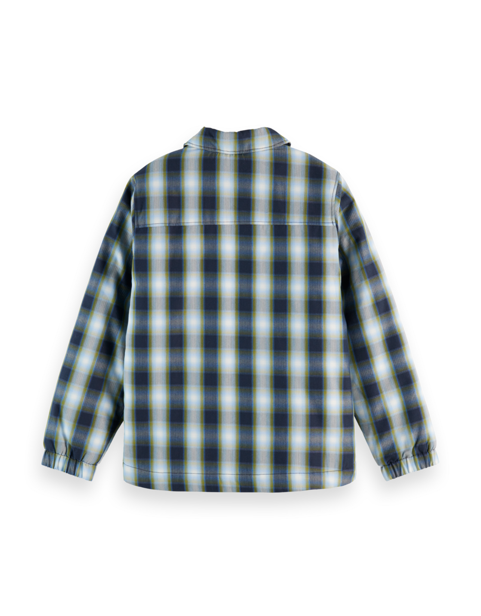 Scotch & Soda Padded checked shirtjacket DARK GREEN