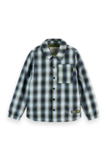 Scotch & Soda Padded checked shirtjacket DARK GREEN