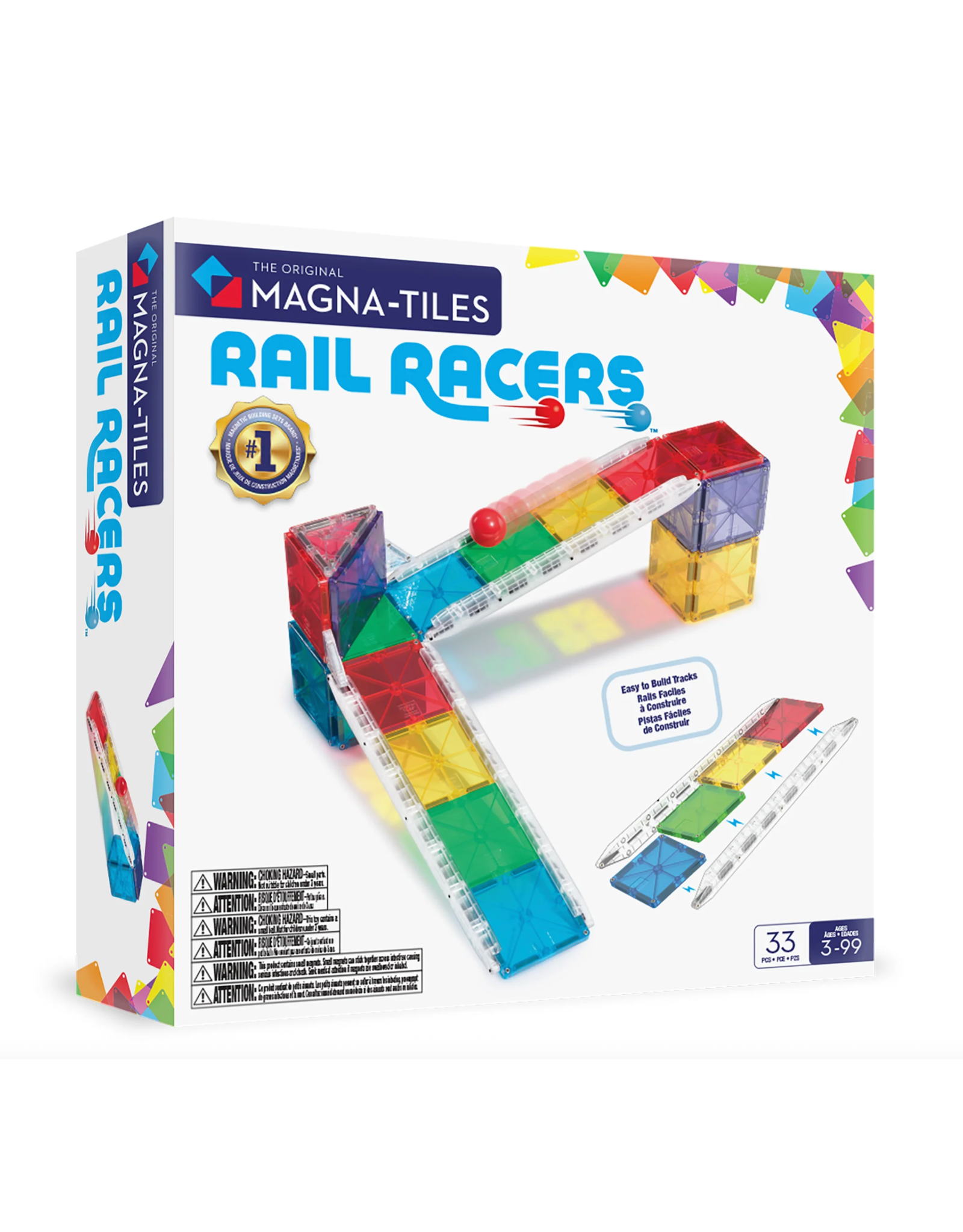 Magna-Tiles Magna Tiles Rail Racers  33 stuks