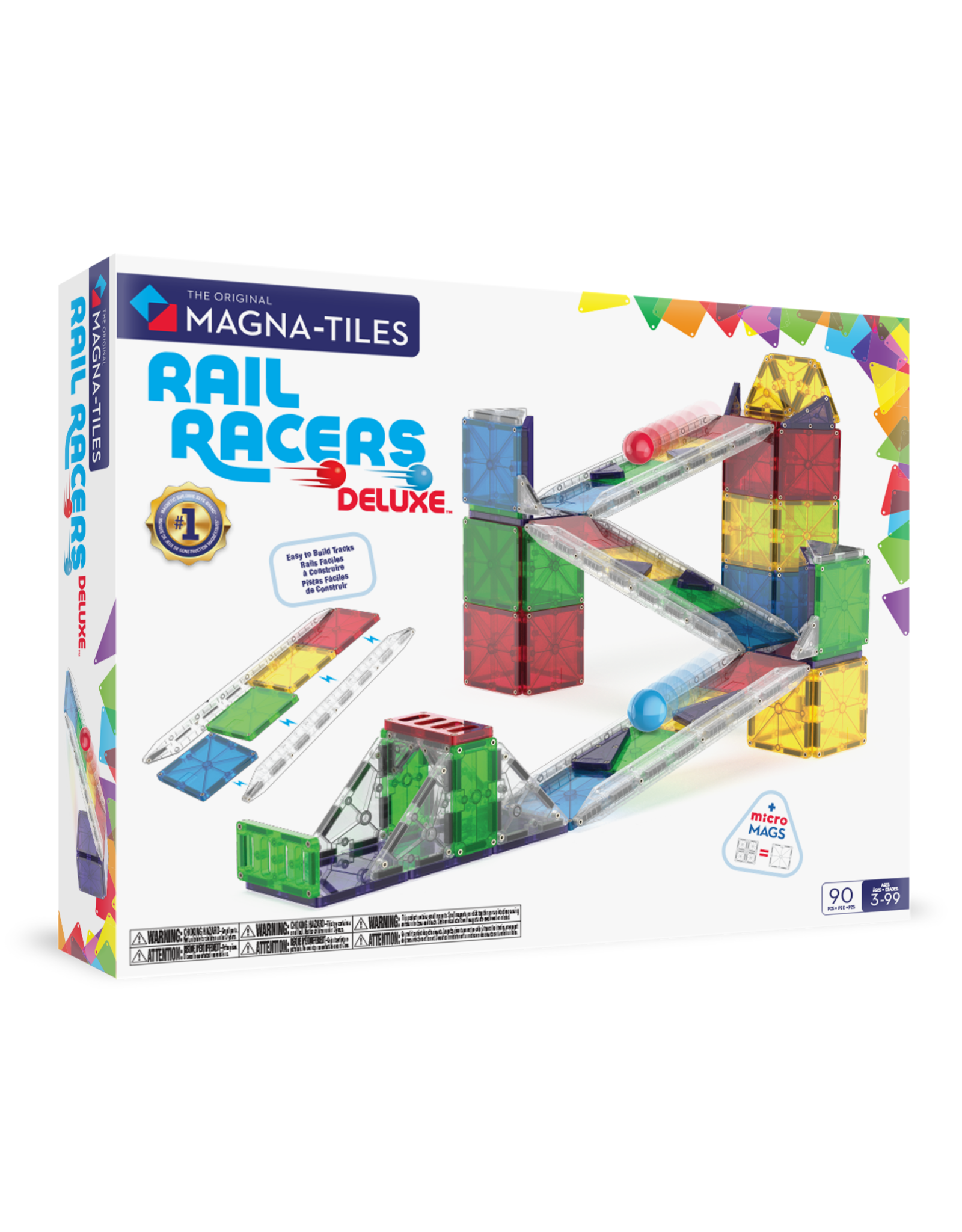 Magna-Tiles Magna Tiles Rail Racers Deluxe 90 stuks