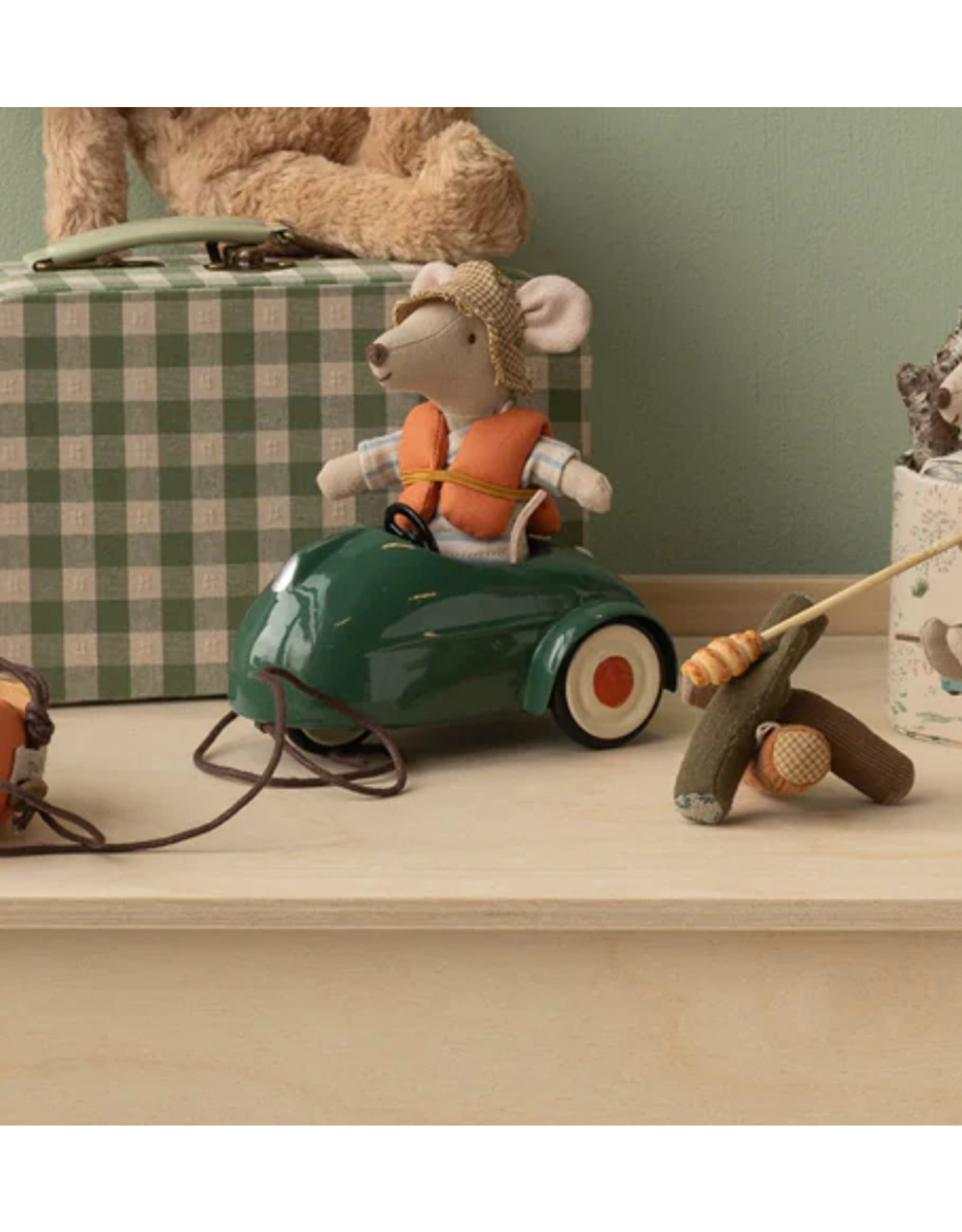 Maileg Car Mouse Dark green