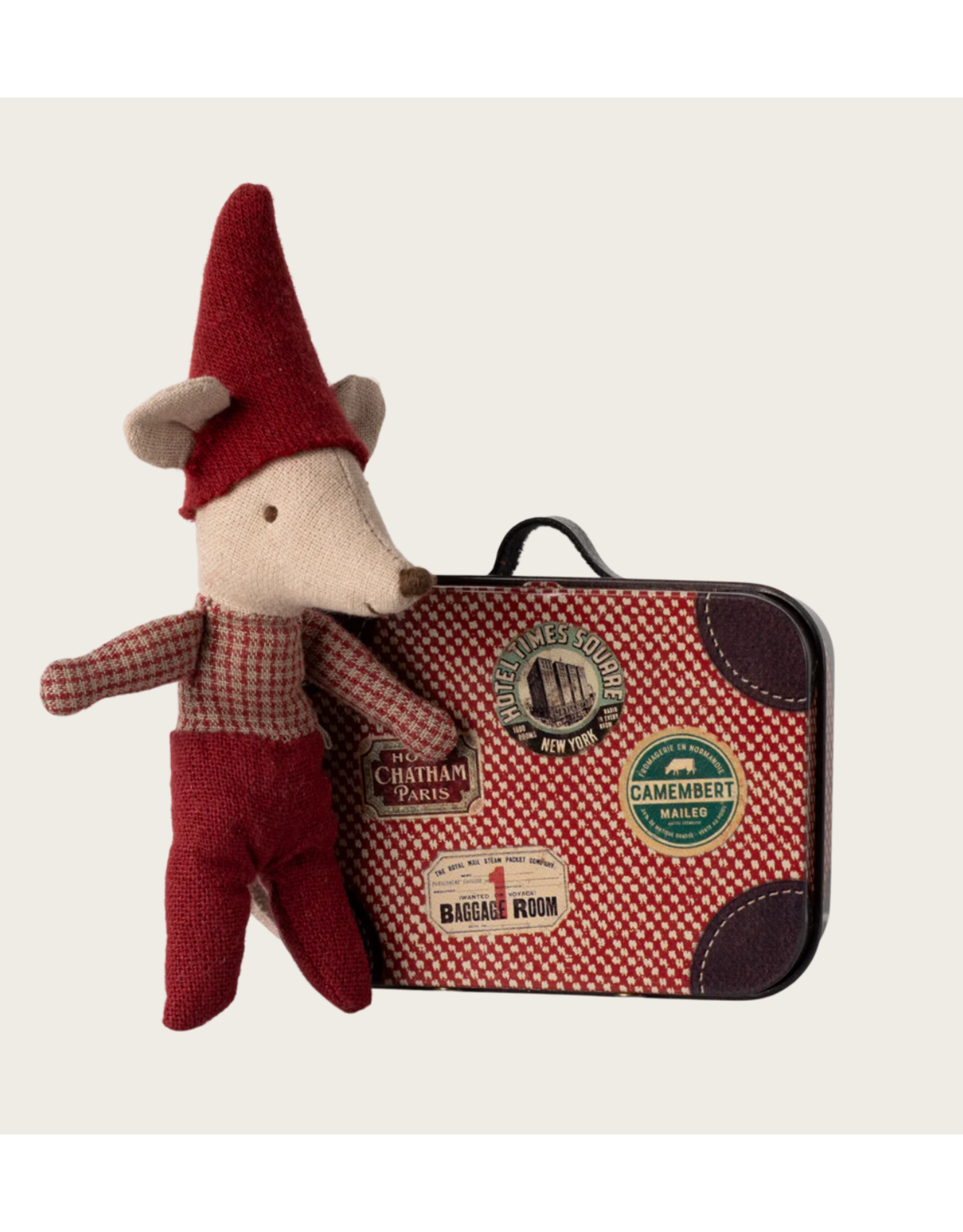 Maileg Christmas mouse, Baby in suitcase