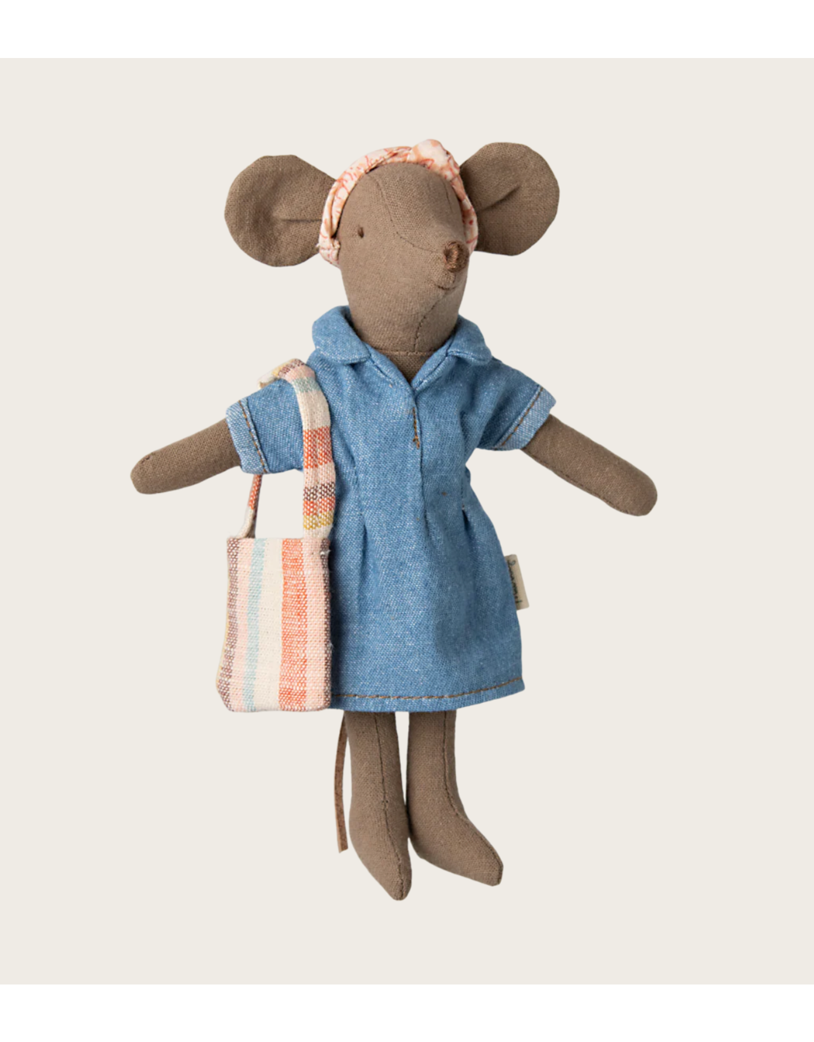Maileg Denim dress and bag Mum mouse